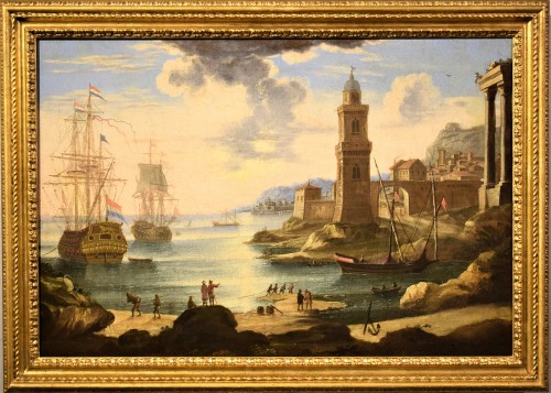 &quot;Port Scene&quot; Horace Grevenbroeck (Paris 1670-1743) 